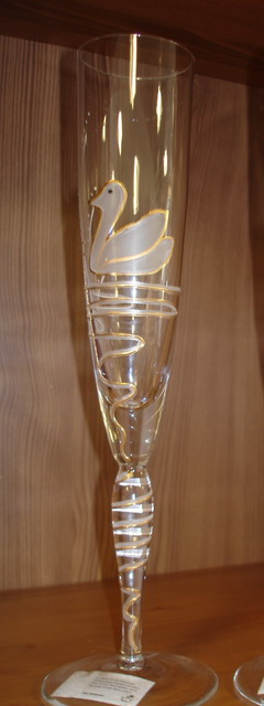 Sektflöte Swan links - zum Schlieen ins Bild klicken
