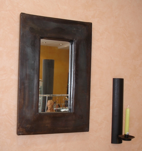 Metallspiegel Antik - zum Schlieen ins Bild klicken