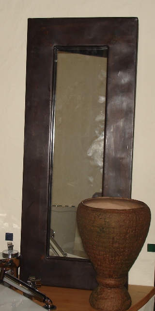 Metallspiegel Antik - zum Schlieen ins Bild klicken